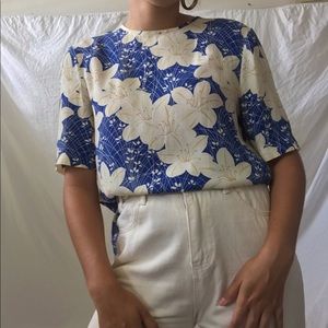 ZARA Flowy Flowery Blouse